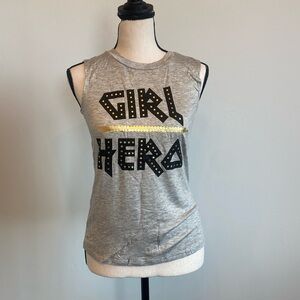 🎈Sky Apparel Women’s Graphic Tank Top, “Girl Hero”, Various Sizes, NWOT